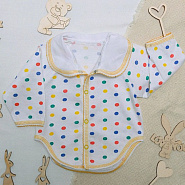 Ф-71 Батник для девочки в горошек, ткань кулирка