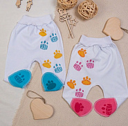 Т-50 Ползунки детские с принтом "Лапки"