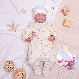 Комбинезон детский на кнопках арт.М-102 молочный