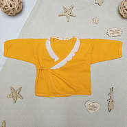 Рубашка-распашонка с оборкой арт.Р-142, жёлтый