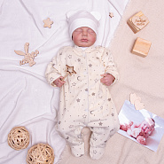 Комбинезон детский на кнопках арт.М-102, молочный 