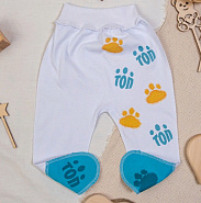 Т-50 Ползунки детские с принтом "Лапки"