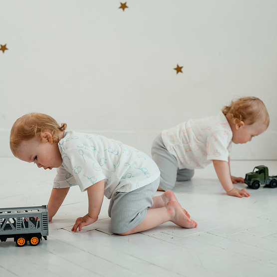 К-333 Костюм (футболка + шорты) интерлок, розовый